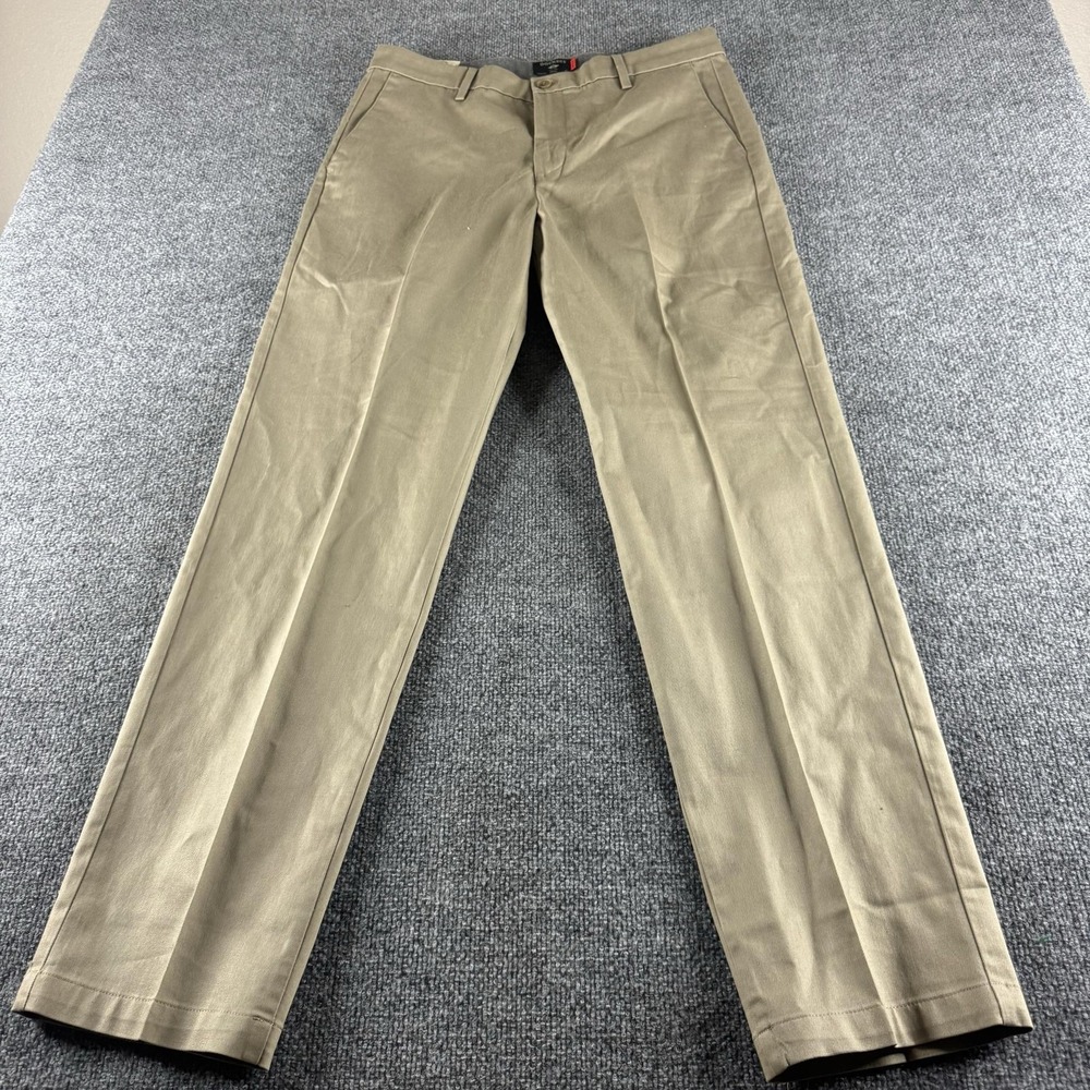 Dockers Pants Mens 32x34 Beige Signature Iron Free Straight Khaki Stretch NWT